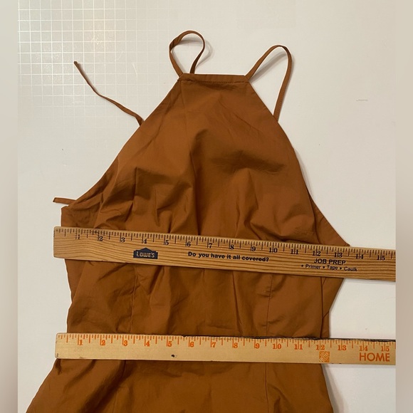 Women’s Brown Mini Sundress Halter Neckline women’s size S - Picture 4 of 12